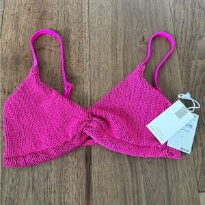 Good American Fushia Pink Bikini Top
